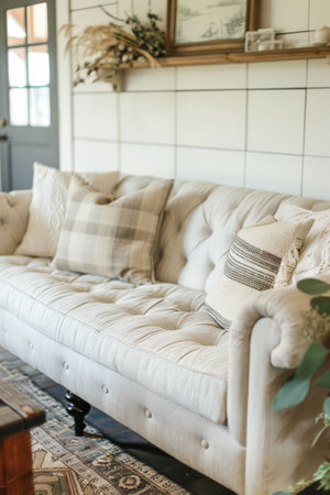 Elegant home interior design with simple decorの素材