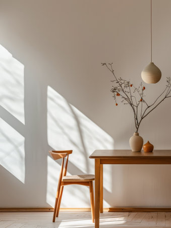 Minimalist home interior composition in clean colors.の素材