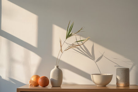 Minimalist home interior composition in clean colors.の素材