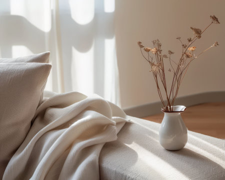 Minimalist home interior composition in clean colors.の素材