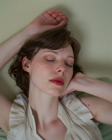 Young woman closeup portraitの素材