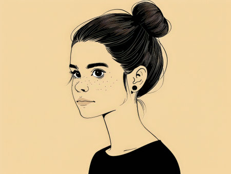 Contemporary woman illustrationの素材
