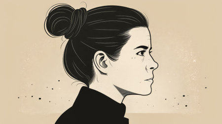 Contemporary woman illustrationの素材