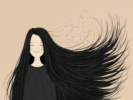 Contemporary woman illustrationの素材
