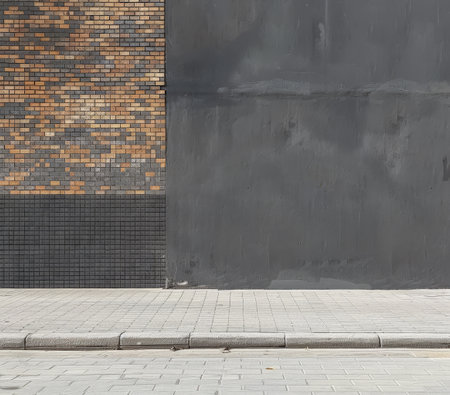 Elegant textured wall and floor with minimal elements.の素材