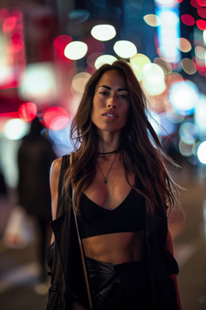 Young diverse woman lifestyle portrait.の素材