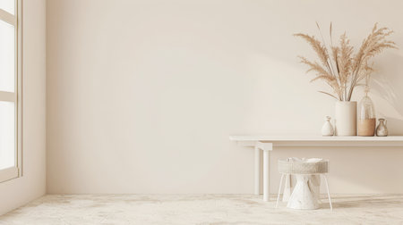 Elegant minimalist design composition of a modern home and office decor.の素材