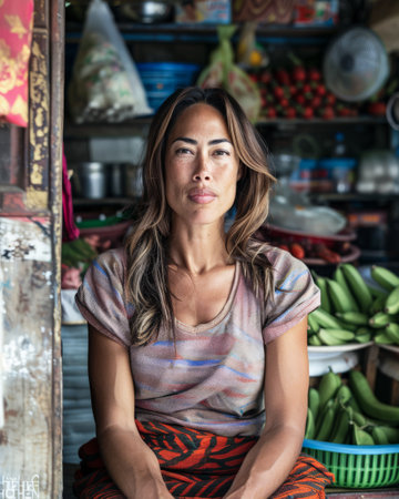 Young businesswoman portrait at her small business shop.の素材