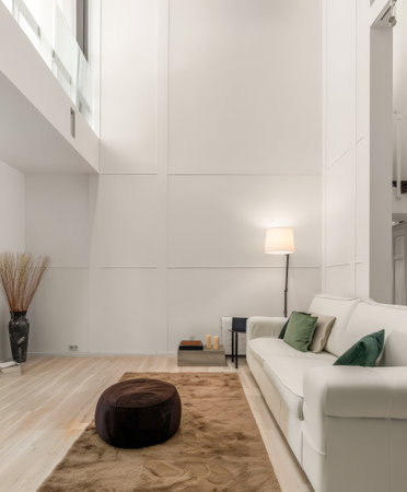 Elegant modern interiors design with space for text.の素材