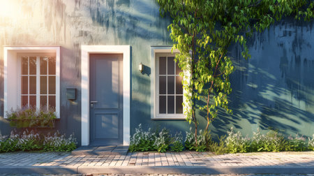 Modern house with stylish exteriors. Real Estate concept image.の素材