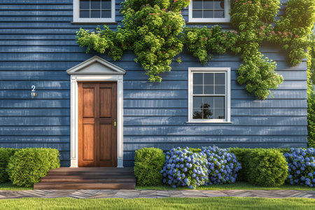 Modern house with stylish exteriors. Real Estate concept image.の素材