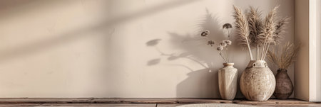 Minimalist interior design composition in beige tones. Interior design room composition with window natural lightの素材