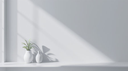 Minimalist Scandinavian interior design room composition. Interiors with natural elements, minimal furniture and ample copyspace.の素材