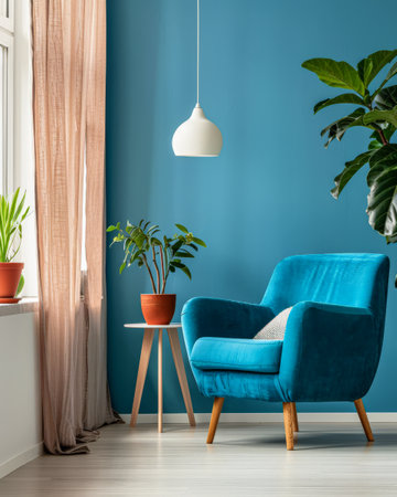 Modern minimalist interiors with contrasting tones and natural lighting. Interior design composition.の素材