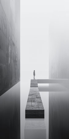 Abstract minimalist symmetric architectural shapes and designs.の素材