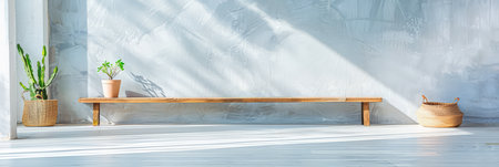 Wall panels in a interior design composition in Scandinavian style with copyspace. Home interiors composition.の素材