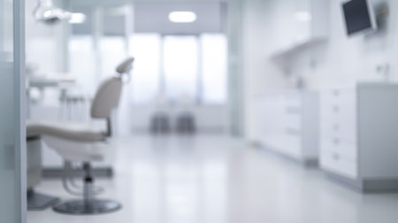 Blurred background image of clinic with defocus effect. Blur background image concept image for health advertising.の素材