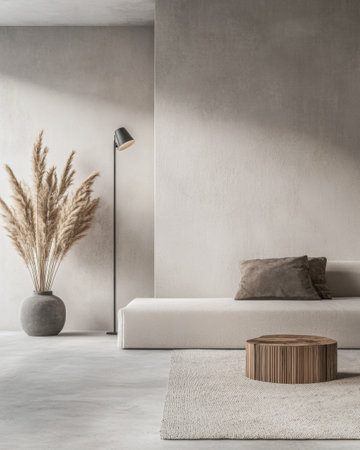 Modern Mediterranean villa details with clean lines and neutral colors. Luxury Real Estate development concept image.の素材
