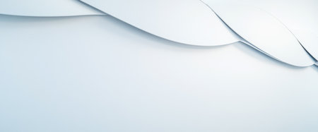 Soft white waves undulate gracefully in a contemporary space emphasizing a minimalist aesthetic. The design evokes tranquility and elegance perfect for a modern environment.の素材