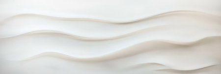 Smooth flowing patterns in light beige and off-white hues evoke a sense of calm and serenity. This artwork can enhance interior spaces adding elegance and sophistication.の素材