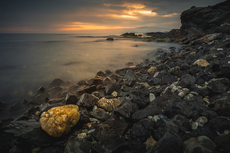 Sunset in Villaricosの写真素材