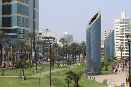 Larcomar Park, Miraflores, Limaのeditorial素材
