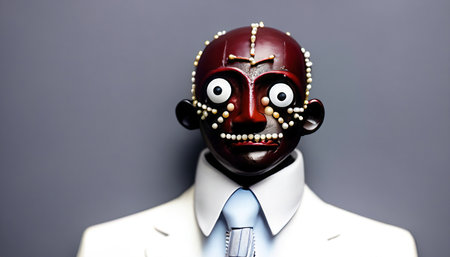 Businessman voodoo doll with pins. Generative AIの素材