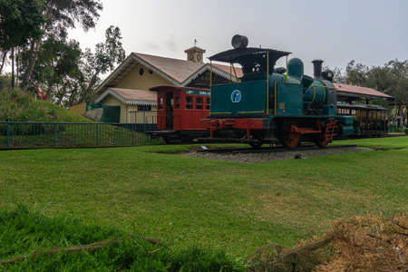 Train ride in a parkの写真素材
