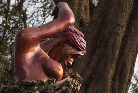 Ica, Peru - December, 27, 2022: Witch of love statue in Cachiche Witch Theme Park, Ica Peruのeditorial素材