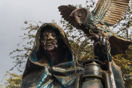 Ica, Peru - December, 27, 2022: Witch of wisdom statue in Cachiche Witch Theme Park, Ica Peruのeditorial素材