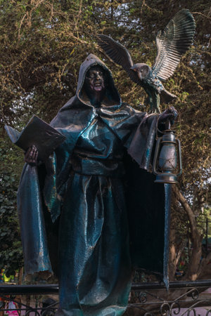 Ica, Peru - December, 27, 2022: Witch of wisdom statue in Cachiche Witch Theme Park, Ica Peruのeditorial素材