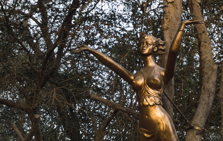 Ica, Peru - December, 27, 2022: Julia Hernandez Pecho statue, main witch in Cachiche Witch Theme Park, Ica Peruのeditorial素材