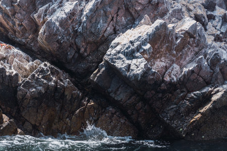 The Ballestas Islands are a group of small islands located off the Paracas peninsulaの写真素材