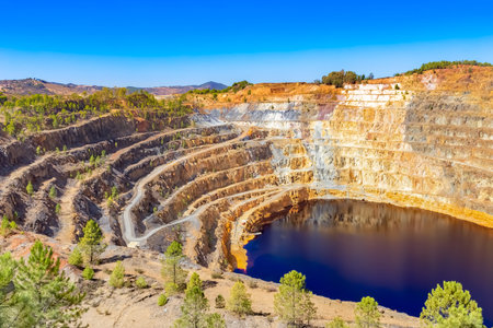 The Rio Tinto mine in the province of Huelva, Andalucia, Spain. It is an incredible landscape that...