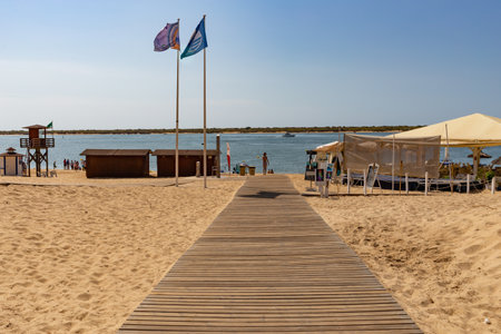 Huelva beach in summer, from Andalusia, southern Spain.の写真素材