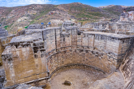 Ruins of the ancient city of Chersonesos, Sevastopol, Crimeaの写真素材