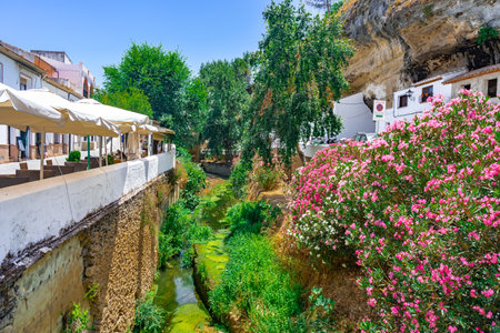Setenil de las Bodegas, the village of the cave houses from the province of CÃ¡diz, Andalusia, Spain.の写真素材