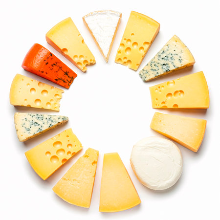 close up of three types of italian pasta on a white backgroundの素材