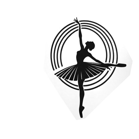 Ballerina silhouette isolated on a white background. Vector illustration.のイラスト素材