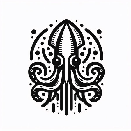 Octopus. Hand drawn vector illustration. Tattoo design element.のイラスト素材