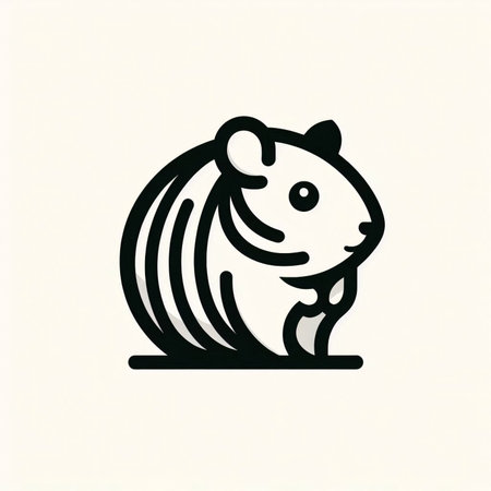 Hamster icon. Vector illustration. Isolated on white background.のイラスト素材