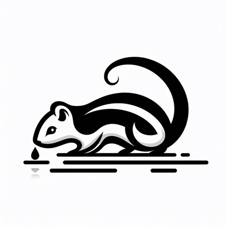 Squirrel in the style of engraving. Vector illustration.のイラスト素材