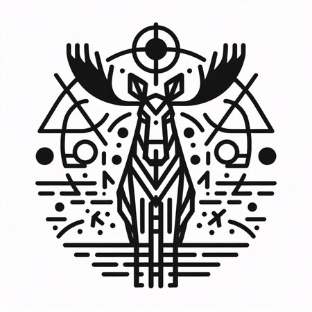 Tribal tattoo design. Vector illustration in black and white.の素材