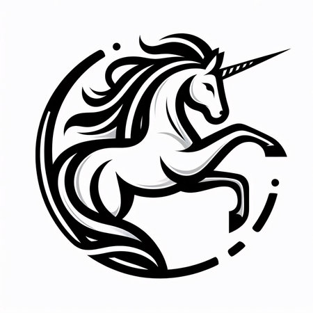 Unicorn head. Elegant vector illustration for your designの素材