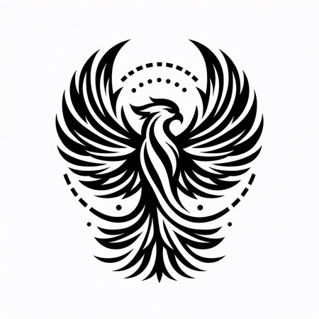 Eagle logo. Eagle head with wings on a white background.の素材