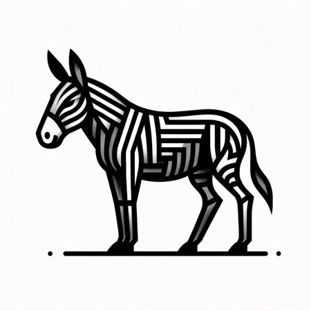 Zebra zebra icon isolated on white background. Vector illustration.の素材