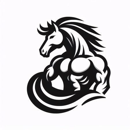 Horse head on a white background, vector illustration, eps 10のイラスト素材