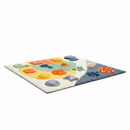 3d illustration of tablet pc with colorful buttons isolated on white backgroundの素材