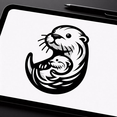 Illustrative editorial. A signal is seen on a tablet.の素材