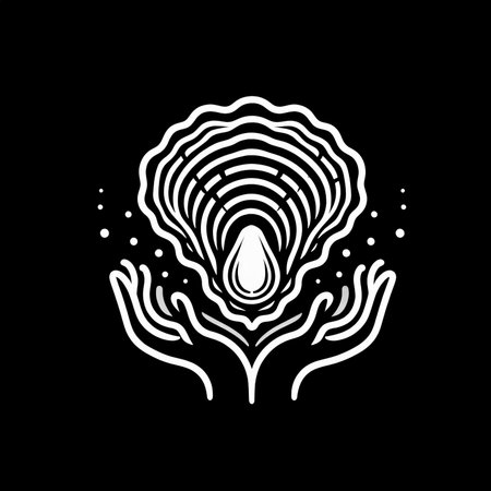 Fingerprint with a drop of water on a black background. vector illustrationのイラスト素材